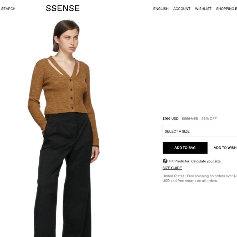 🚫SOLD Proenza Schouler White Label Mélange Knit Cropped Cardigan - Picture 8 of 9